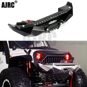 トラクサス TRX-4 ディフェンダー軸 Scx10 ii 90046 90047 互換 フロントバンパー ledライト Front bumper d38