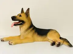 【 未使用 】全長50㎝  樹脂製  幼犬「ジャーマンシェパード」 置物