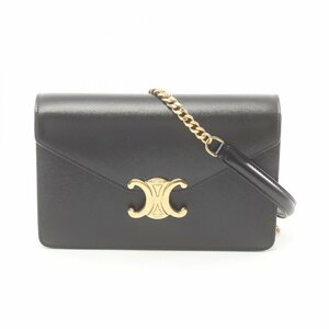 セリーヌ トリオンフ ブランドオフ CELINE レザー ショルダーバッグ カーフ 中古 レディース