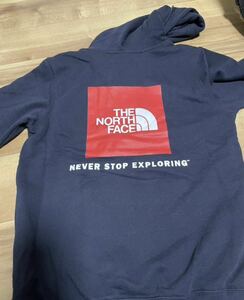 新品 THE NORTH FACE/ザノースフェイス 裏起毛ボックスロゴハーフドームプリントスウェットプルオーバパーカー S