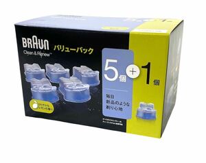 【未開封品】BRAUN ブラウン 交換カートリッジ アルコール洗浄液 Clean クリーン CCR5CR 6個入り