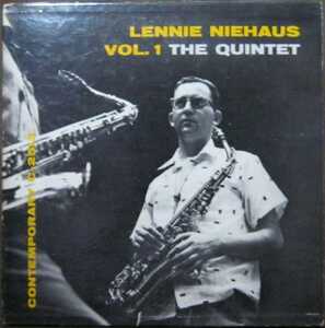 US盤Contemporary黄色両溝オリジナルMono Lennie Niehaus/Vol. 1 The Quintet