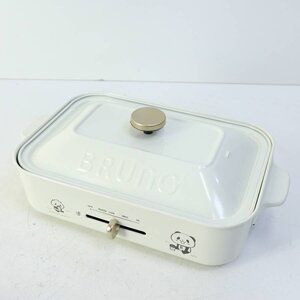 BRUNO ブルーノ お買いものパンダver. コンパクトホットプレート BOE021 平面/たこ焼きプレート付き【電源ケーブル欠品】★962v10