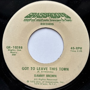 【試聴 7inch】Sammy Brown / Got To Leave This Town 7インチ 45 muro koco フリーソウル サバービア 