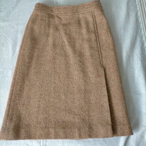 ビギBIGI★ハリスツイードスカート　茶系 Harris Tweed