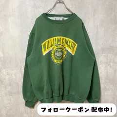 古着 used　90s　GEAR FORSPORTS　長袖カレッジプリントスウェット　トレーナー　WILLIAM&MARY　緑