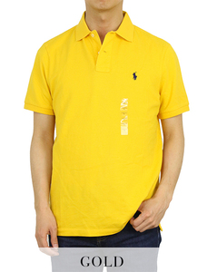 新品 アウトレット A646 Lサイズ 半袖 ポロシャツ ポニー polo ralph lauren ポロ ラルフ ローレン GOLD