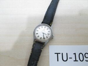 コTU-109【ジャンク/動作未確認】オメガOMEGA■腕時計 ジュネーブGeneve AUTOMATIC 白文字盤■レディース/自動巻/デイト/ラウンド