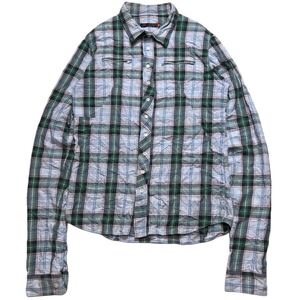 Rare 06AW UNDERCOVER crinkle plaid shirt undercoverism GURUGURU Japanese label archive collection JONIO Jun Takahashi 00s 希少