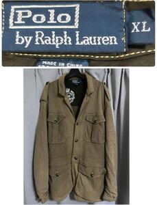 1円スタート 希少Polo by Ralph Lauren サファリジャケットミリタリージャケット 厚手コットン