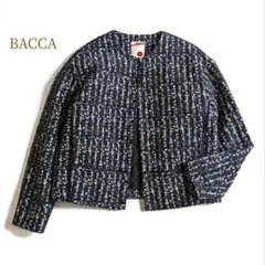 トゥモローランド BACCA／ノーカラー ツイードジャケット キルティングキルト