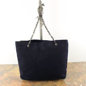 PRADA LOGO EMBOSSED SUEDE LEATHER CHAIN SHOULDER BAG MADE IN ITALY/プラダロゴ型押しスウェードレザーチェーンショルダーバッグ