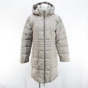 モンクレール MONCLER 49352 00 68923 MONTANA ダウンコート ロング丈 0 ベージュ系 ジップアップ ポケット 裏地 無地 レディース