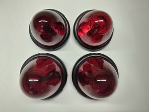 　ガラス 赤4個 送料込み SYS マーカーレンズ レトロ バスマーカー デコトラ