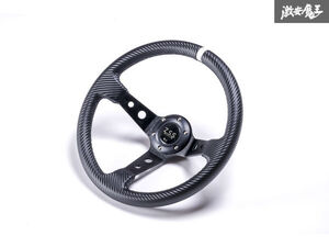 ☆Z.S.S. Racing Div. ディープコーン スポーツ ステアリング ハンドル 35φ 350mm カーボン調 Steering 新品! 在庫あり! 即納! ZSS E0029