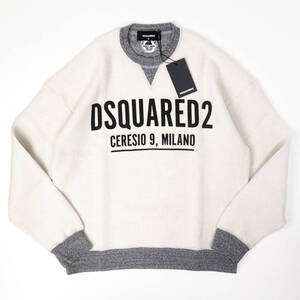 新品正規品 DSQUARED2 ディースクエアード S71GU0466 Ceresio 9 フリース風 クルーネック スウェットシャツ XL