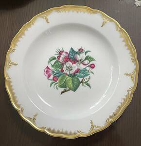 KPMアンティーク17.7cmの花柄のお皿。1837ー1844年のもの (2)