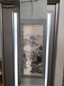 中国書画 山水 掛け軸 書画立軸 巻き物 古美術　人物画　風景画　渓谷　山水　　56