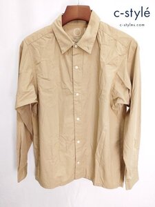 J133b [人気] 山と道 ヤマトミチ シャツ S ベージュ 長袖 BAMBOO SHIRT | トップス G