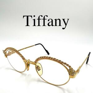 Tiffany ティファニー メガネ 眼鏡 度入り ラインストーン ヴィンテージ