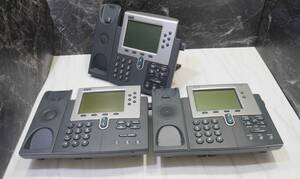 3台セット CISCO IP phone CP-7960G×2台/CP-7942G×1台/受話器・ACアダプタなし