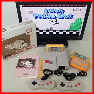 動作品 FC ニューファミコン HVC-101 本体 箱説付 + スーパーマリオブラザーズ3 等 ソフト3本 まとめてセット Nintendo 任天堂【20