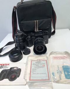 【動作未確認】PENTAX SFX 一眼レフ カメラ フィルム ペンタックス レンズ ケース付き ※ジャンク品