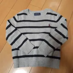 POLO RALPH LAUREN セーター 4サイズ グレーネイビーストライプ