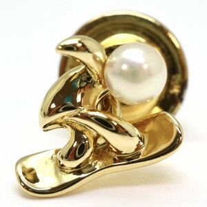 良品!!＊MIKIMOTO(ミキモト)K18アコヤ本真珠ベビーパールピンブローチ＊j 約3.5g pearl パール accessory broach jewelry EA6/EA7