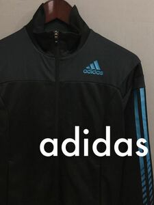 アディダス adidas 【美品】 トラックジャケット ジャージ トレーニングウェア 長袖 ブラック メンズ Sサイズ !●&