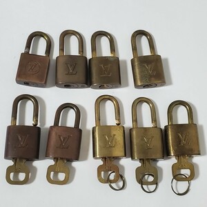 1円～LOUIS VUITTON ルイヴィトン 南京錠 カデナ パドロック 9個セット まとめ売り 鍵無し 264