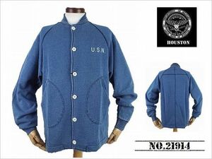 【送料無料 31%OFF】HOUSTON ヒューストン インディゴスウェット N-1デッキジャケット　 NO.21914 VINTAGE WASH_Mサイズ