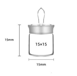 15 x 15mm ガラス製 蓋付き 洗浄瓶 アルコール ベンジン カップ 器 GAVAN