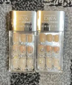 DIVA ネイルチップ ベージュ系 2セット