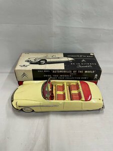 【中古傷汚れ有】萬代屋 DS19 CITROEN Convertille 白 ブリキ ミニチュア 自動車 バンダイ BANDAI ビンテージ あかはこ ビーシー 774