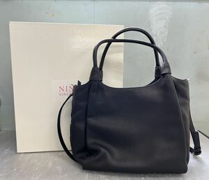 NINA RICCI ニナリッチ 2WAY ハンドバッグ ショルダーバッグ ブラック 黒 