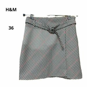 美品 H&M エイチアンドエム ミニ スカート 36P