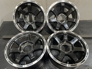 HOT STUFF MAD CROSS MC-76 マッドクロス 17インチ 4本 7.5J6HPCD139.7+28 ブラック ハイエース ハイラックス ランクルプラド等　(MHB359)