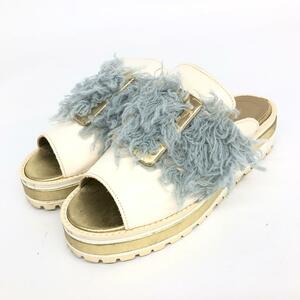 ◆tsumori chisato ツモリチサト サンダル 23.5◆ ホワイト/ゴールドカラー レディース 靴 シューズ shoes