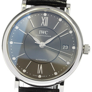 IWC IWC SCHAFFHAUSEN IW458102 ポートフィノ オートマティック 37 12Pダイヤ 自動巻き ボーイズ _819566