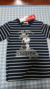 〇♪137☆未使用・保管品☆PEANUTS☆スヌーピー半袖Tシャツ　紺BD140