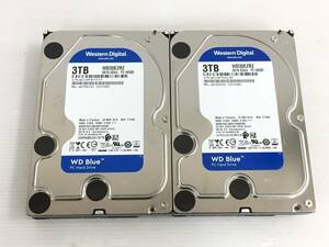 〇【2台セット】Western Digital WD30EZRZ 3TB SATA 3.5インチ WD Blue 消去済 ハードディスク 動作品