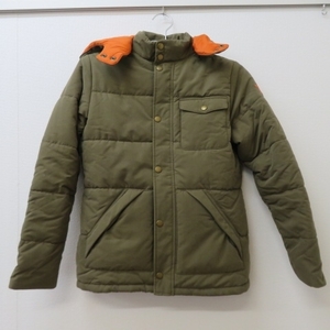 U551★Barbour バブアー　中わた入　フード　フルジップジャケット カーキ キッズXL 未使用★A