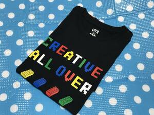 USED☆ユニクロ レゴTシャツ 黒 140☆UNIQLO、LEGO