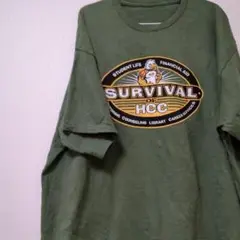 SURVIVAL OF HCC ヴィンテージ　メンズ　Tシャツ　グリーン