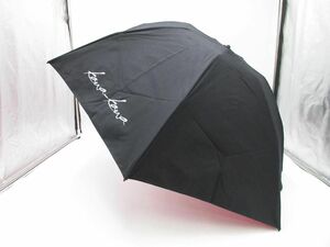 新品 kawa-kawa カワカワ 晴雨兼用 折りたたみ 傘 size55cm/黒x赤 ■■