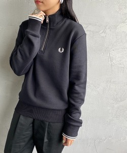 「FRED PERRY」 スウェットカットソー S ブラック レディース