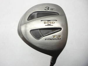 ★即決！★mizuno/ミズノ★メンズ右打ち用フェアウェイウッド/3番ウッド/3Ｗ★mizuno T-ZOID T3 TITANIUM★STIFF★15°★