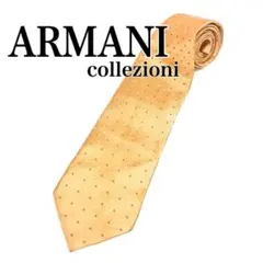 ARMANI COLLEZIONI アルマーニ　ネクタイ　ドット柄　アプリコット