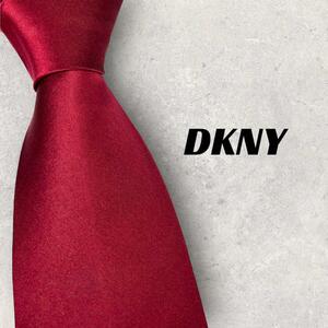 【3167】良品！DKNY ディーケーエヌワイ　ネクタイ　レッド系